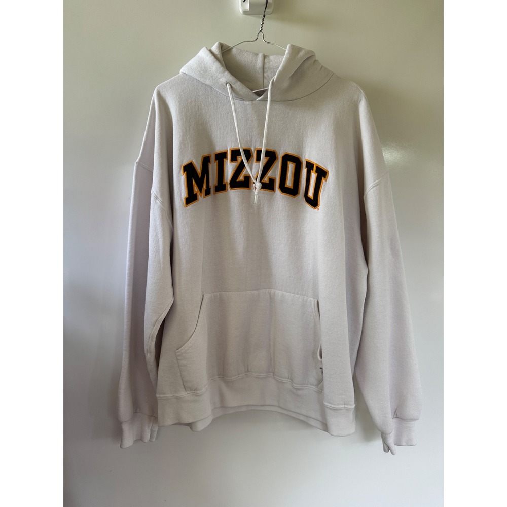 Russell Athletic Mizzou Tigers Hoodie XL White University of Missouri Sweatshirt
